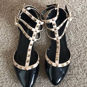 Top Moda Studded Flats size 8